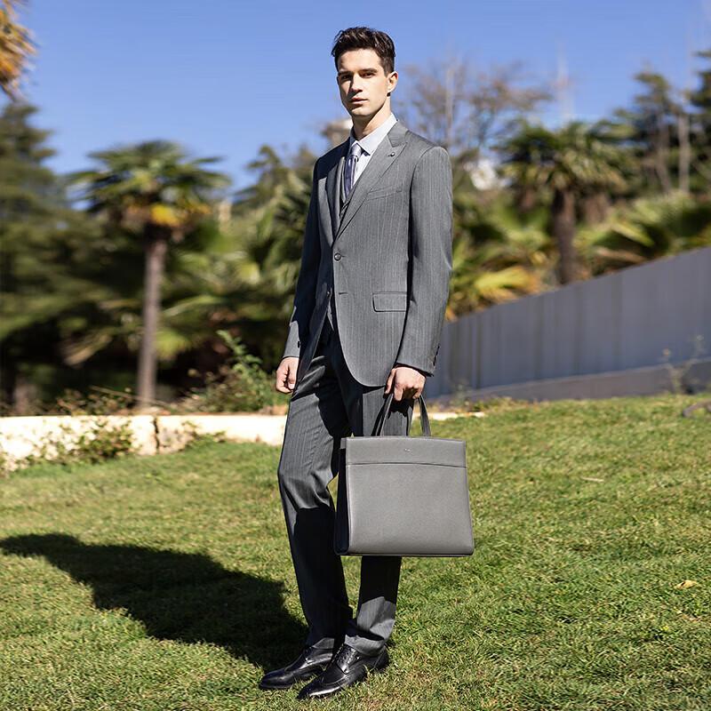 

VICUTU Men s 100% Wool Striped Suit Jacket 180/100B