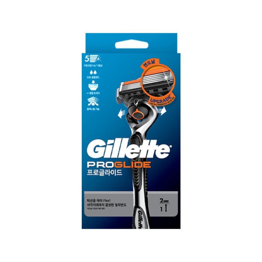 Gillette 2024 Proglide Manual 1 Shaver Handle + 2 Shaver Blades Problade Proglide Manual 2up [G142]
