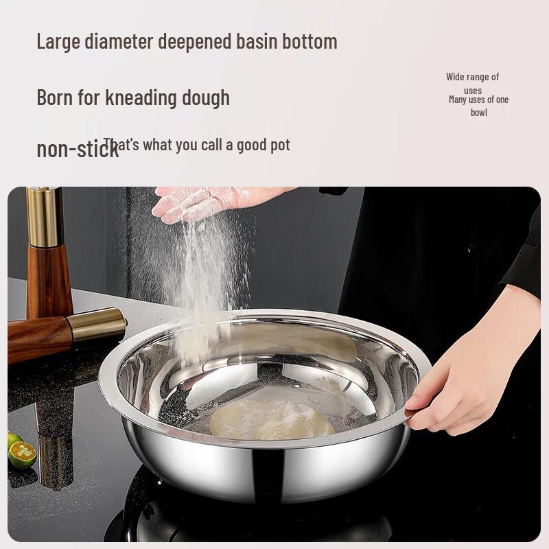 Wutuo 304 Stainless Steel Multi-Purpose Kitchen Bowl with Lid