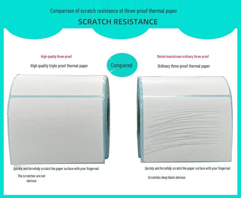 Waterproof Thermal Barcode Label, 60x40mm, 100x150 Sheets, Self-Adhesive, Blank.