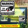 2PCS Warning Stickers 24 HOUR VIDEO Surveillance Security Camera Alarm Sticker CCTV Video Warning Tape Home Store School Etc.