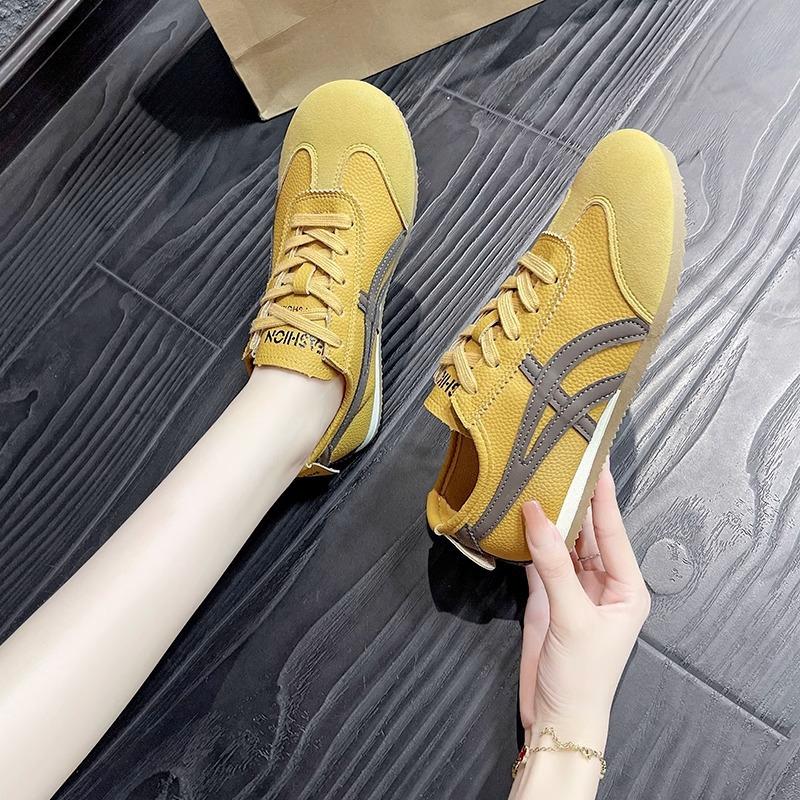Yellow Dexun Shoes Women's Shoes 2025 New Popular Summer Super Fire Forrest Gump Shoes Versatile Flat-bottomed Casual Sports Shoes