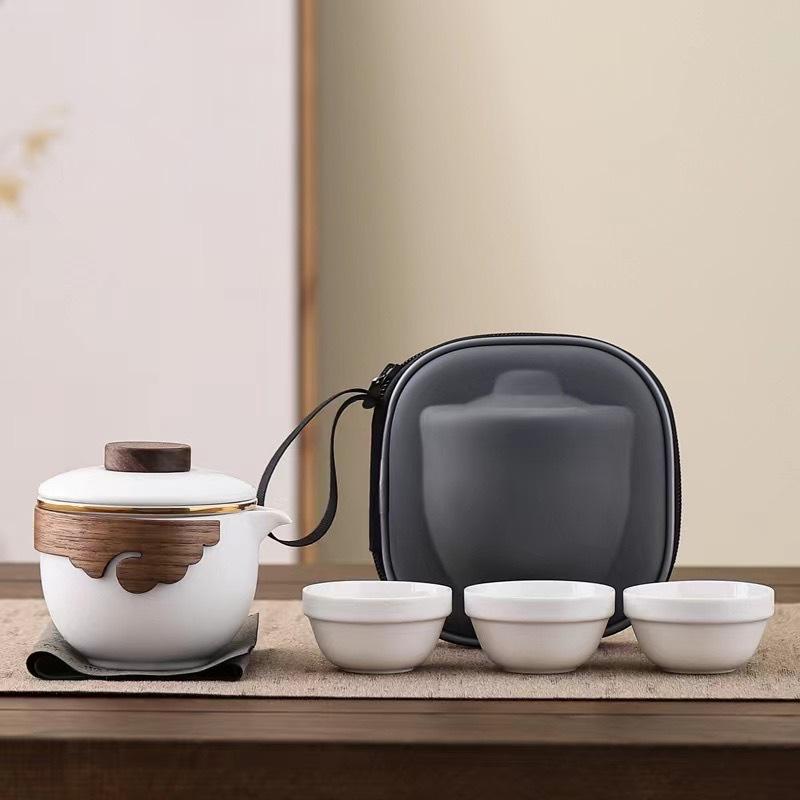 Ceramic Hand Grab Pot Kuaike Cup Portable Travel Tea Set Business Gifts Opening Event Souvenirs
