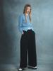 RENNESMIA Elastic Waist Wide Pants_Black