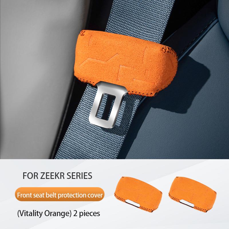 2pcs Car Seatbelt Buckle Cover For ZEEKR 001 007 X 2025 2025 2025 Suede Seat Belt Buckle Protective Cover Interior Accessories