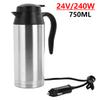 1200ML/750ML Large Capacity Car Hot Kettle Car Truck Water Heater Auto Shut Off 12/24 V Fast Boiling for Coffee Tea Drinks Pots
