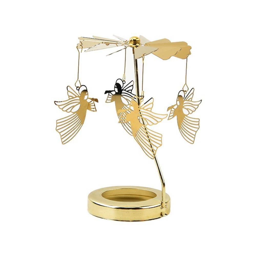 Carusel Rotativ cu Mecanism Rotativ Acționat de Căldură Suport pentru Lumânări Tip Pastilă Decor pentru Casă