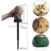 Dazzle Bright Owl Figure Solar LED Lights, Resin Garden Waterproof Decorations with Stake for Outdoor Yard Pathway Outside Patio Lawn Decor To Scare