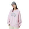 Bluza damska Li Ning Sports Lifestyle Series z nadrukiem graficznym, bluza w kolorze lotosowo-różowym i fioletowym AWDT374-3