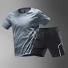 Schnelltrocknendes Sport-Set für Herren aus Eisseide: Sommerliche Kurzarm-Fitness- und Basketball-Trainingsausrüstung