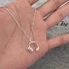 Elegant Headphone Pendant Necklace For Women Stylish Layering Jewelry Gift Trendy Minimalist Neck Chain Accessory