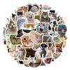 50 Hilarious Cat Expression Stickers for Phone Cases, Water Cups, and Skateboards - DIY Decoration