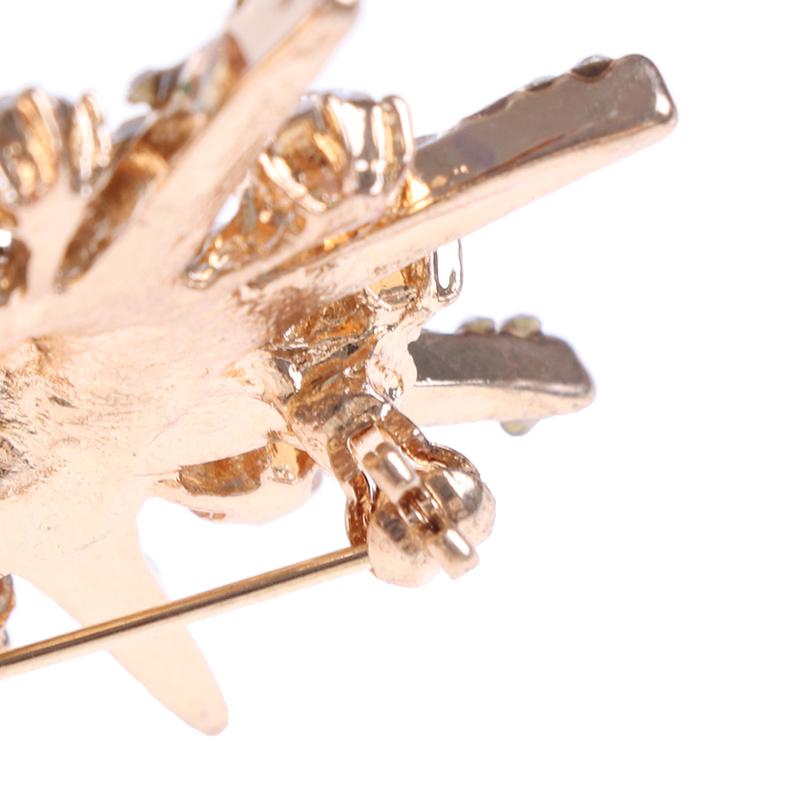 Wedding Silver Snowflake Diamante Brooch Rhinestone Crystal Broach Pin Xmas Gift