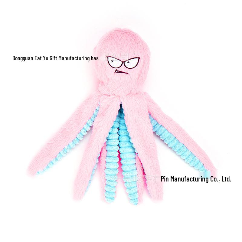 Goofy Big-Eyed Crinkle Octopus Plush: Interactive Sound Toy for Dog Boredom Relief