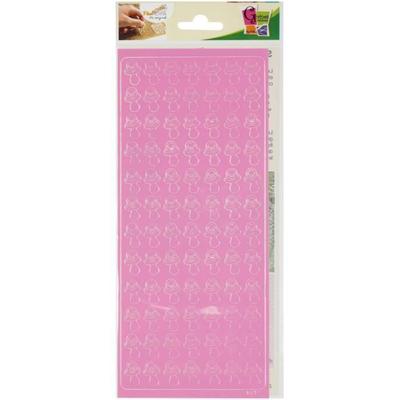 Aufkleber - PEEL OFF'S ROSA NIPPEL 105x232 - Hauptfarbe Weiß - Farbe Rosa - Gemischt