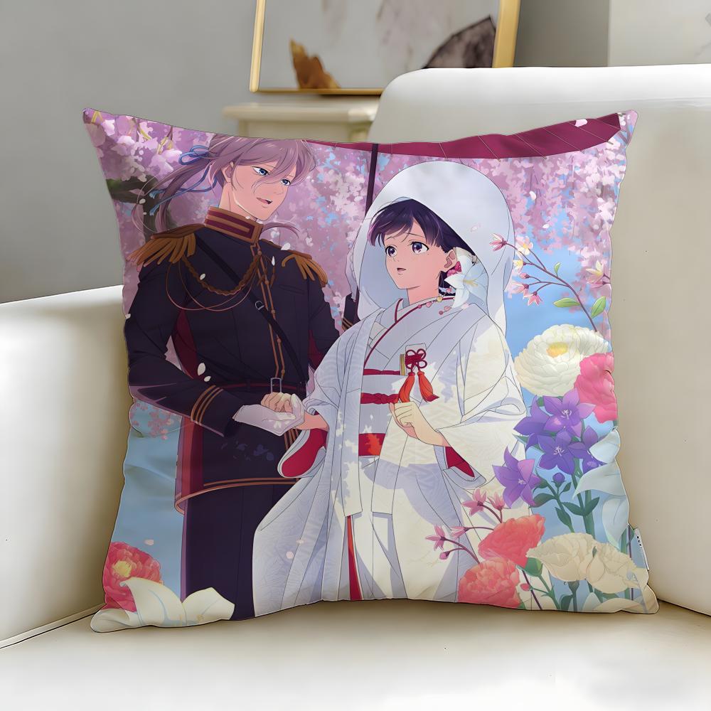 Popular Anime My Happy Marriage Cushion Cover Soft & Easy-Wash Pillow Case – Versatile for Couch, Bed, Travel and Office