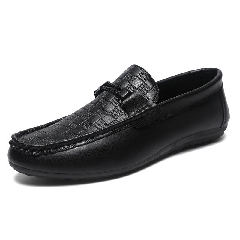 Fashion Genuine Leather Luxury Brand Italian Men Loafers Breathable Slip On Men Driving Shoes Men Casual Shoes Moccasins Chaussure Homme