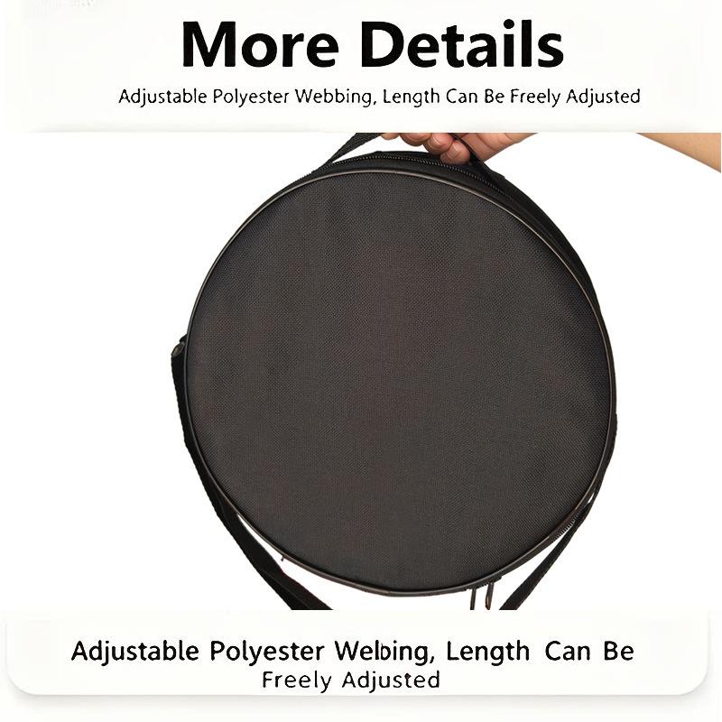 Oxford Cloth Storage Bag Multi-Purpose Portable Round Crossbody Handbag Large Capacity Wig Hat Organizer Pouch