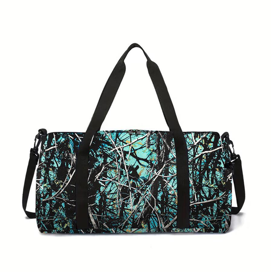 Cool Branch Pattern Large Capacity Luggage Bag for Boy/Girl Best Gift 2D Cartoon Travel Duffels Outdoor Fitness Bag for Children