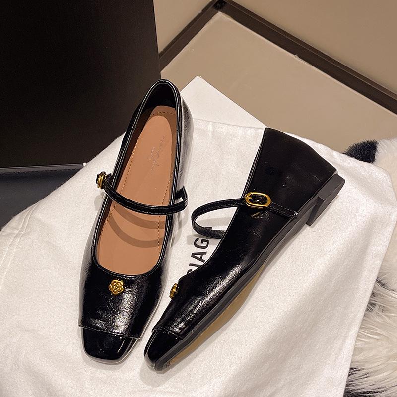 Женские лоферы Мэри Джейн 2025 Весна элегантные с внутренней танкеткой и одним ремешком - Французский стиль 40 3370₽