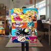 1 Stück Son Goku Druck Flanelldecke, Hohe Qualität für alle Jahreszeiten, Heimdekoration, Wärme und Komfort, Perfekt für Weihnachtsgeschenke