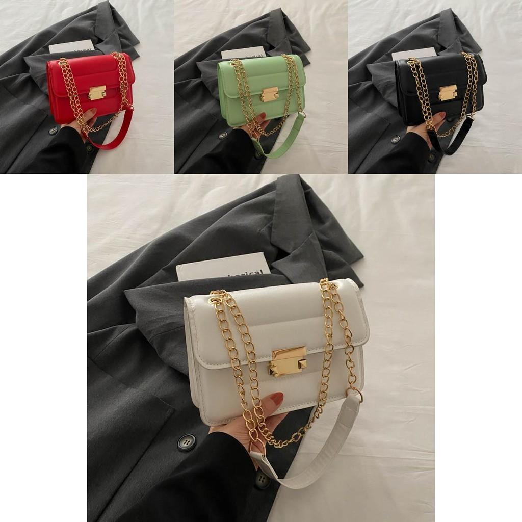 Fashionable Pu Leather Chain Crossbody Bag For Women Stylish Versatile Small Handbag