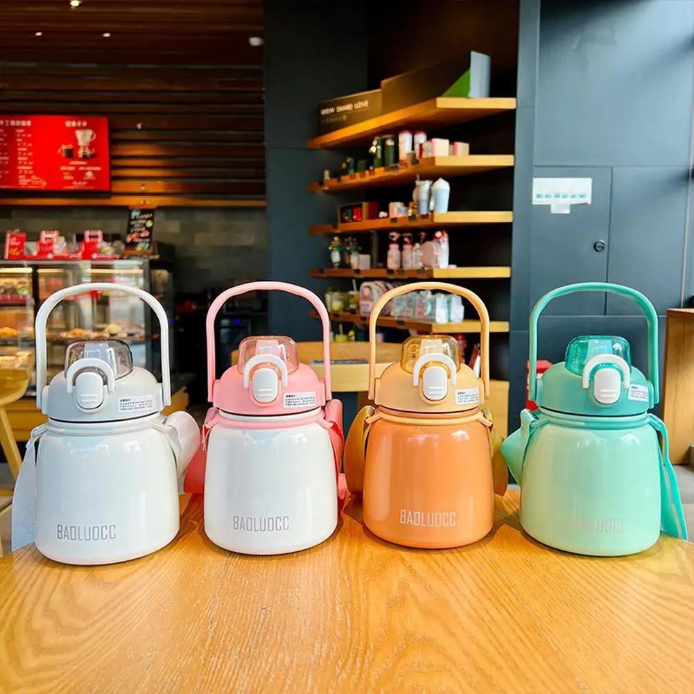 650ml Cute Insulated Bottle for Girls Cute Insulated Bottle for Kids Portable Large Capacity 304 Stainless Steel Insulated Mug