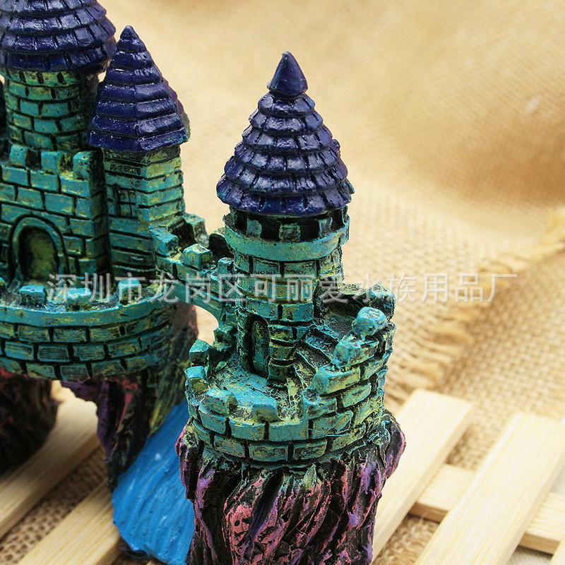 Aquarium Resin Crafts: Antique Small Castle Fish Tank Decoration
