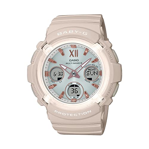 Casio] Wristwatch Baby Gee [Genuine Japan] Radio Wave Solar BGA-2800-4A2JF Ladies Pink Beige