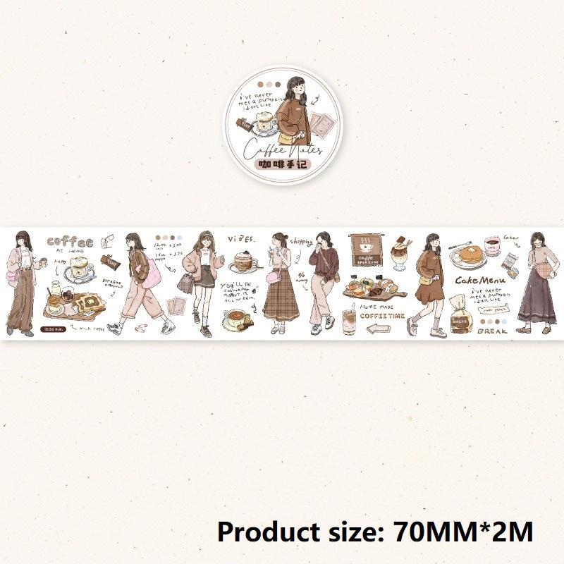

7x200cm Washi Tapes Vintage Washi Tape for Planner Card Making DIY Scrapbooking Collage Junk Journal Decorative Sticker HZJD04