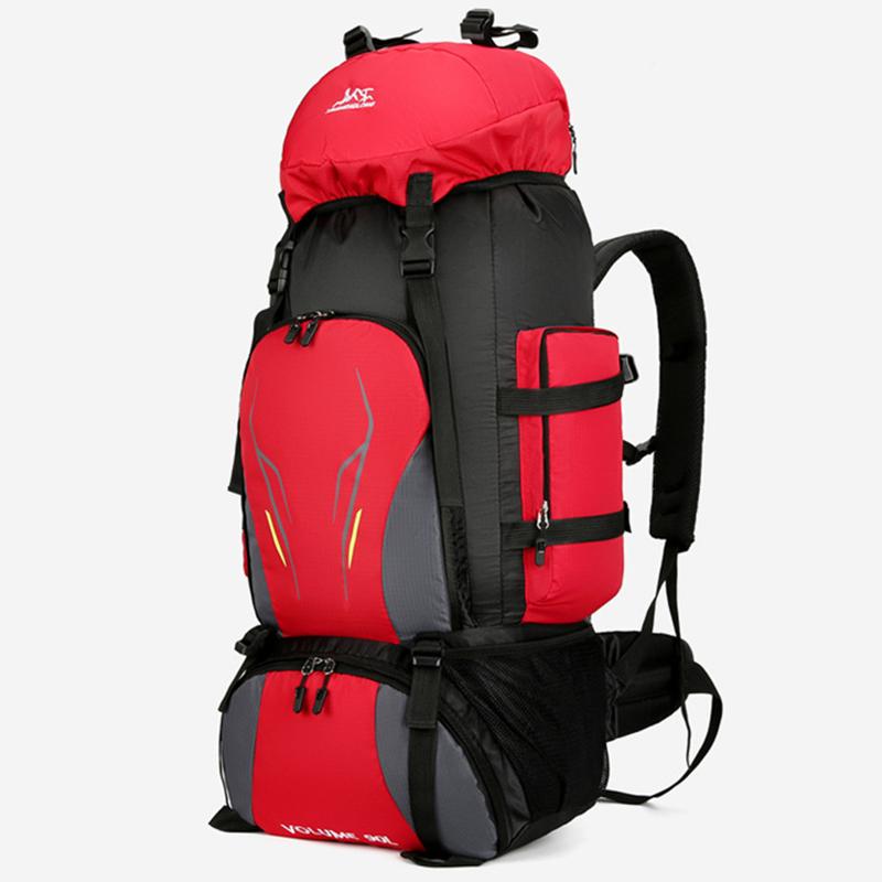 New Fashion 90L Large-Capacity Outdoor Backpack Water-Resistant Hiking Camping Travel Backpack Unisex Hiking Bag