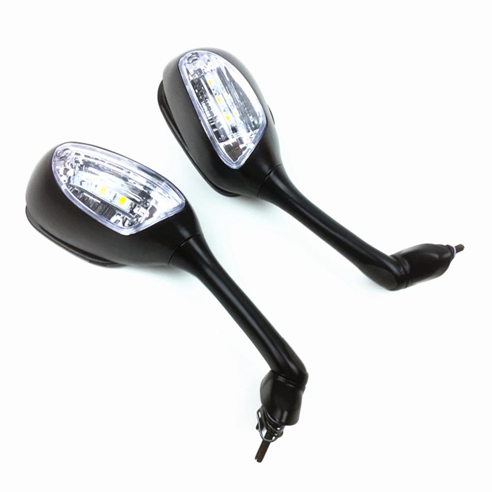 For Suzuki GSXR Motorcycle Rearview Side Mirrors for Suzuki GSXR 600 750 1000 with Turn Signal Light K6 K7 K8 Mirror