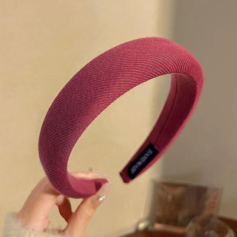 Fashion Solid Color Hair Bands Girls Vintage Elastic Headbands Sponge Hairbands Hair Hoop Korean Hair Accessories for Women