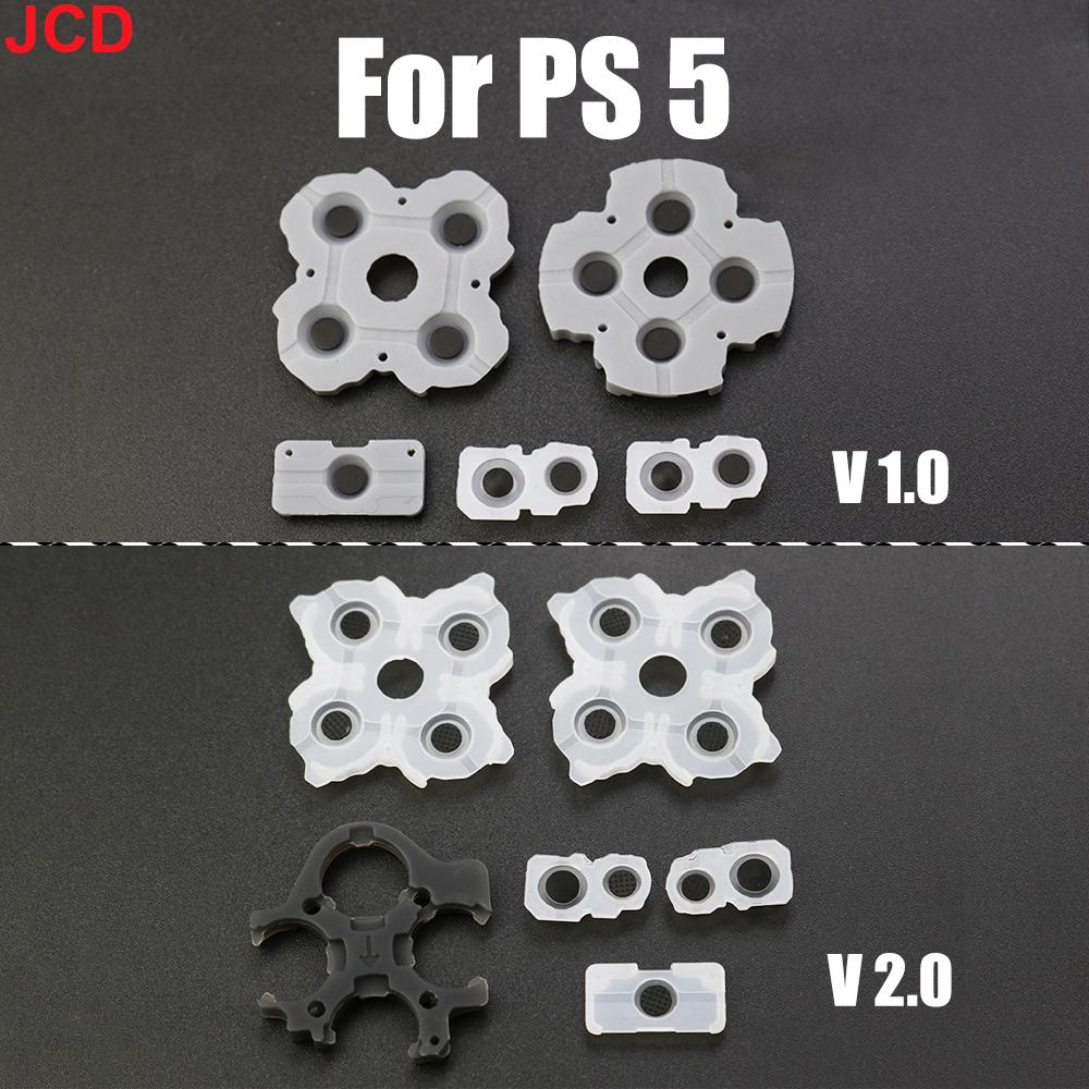 JCD 1 Set Silicone Conductive Rubber Adhesive Button Pad Keypads for PS5 1.0 2.0 V1 V2 BDM-020 Controller Gamepad Accessories