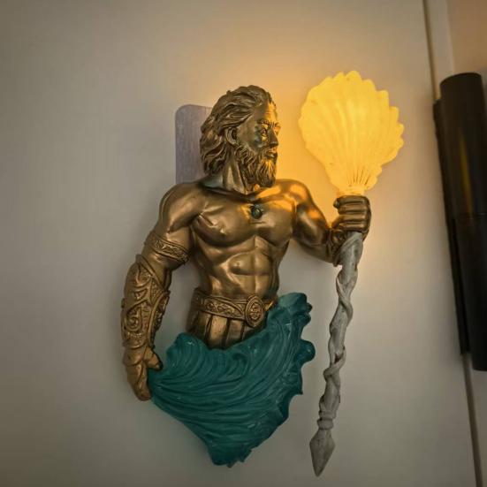 Vintage Wall Lamp Mermaid/Fairy/Angel/Goddess Night Light Decorative Wall Sconce for Bedroom Living Room Hotel Restaurant