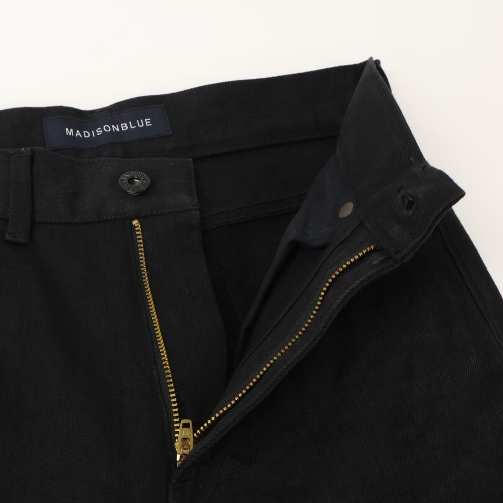 MADISON BLUE [Excellent Condition] MB999-3001 HEM CUT SLIM FLARE DENIM Skinny Denim Pants/ Bottoms 00 blackUsed