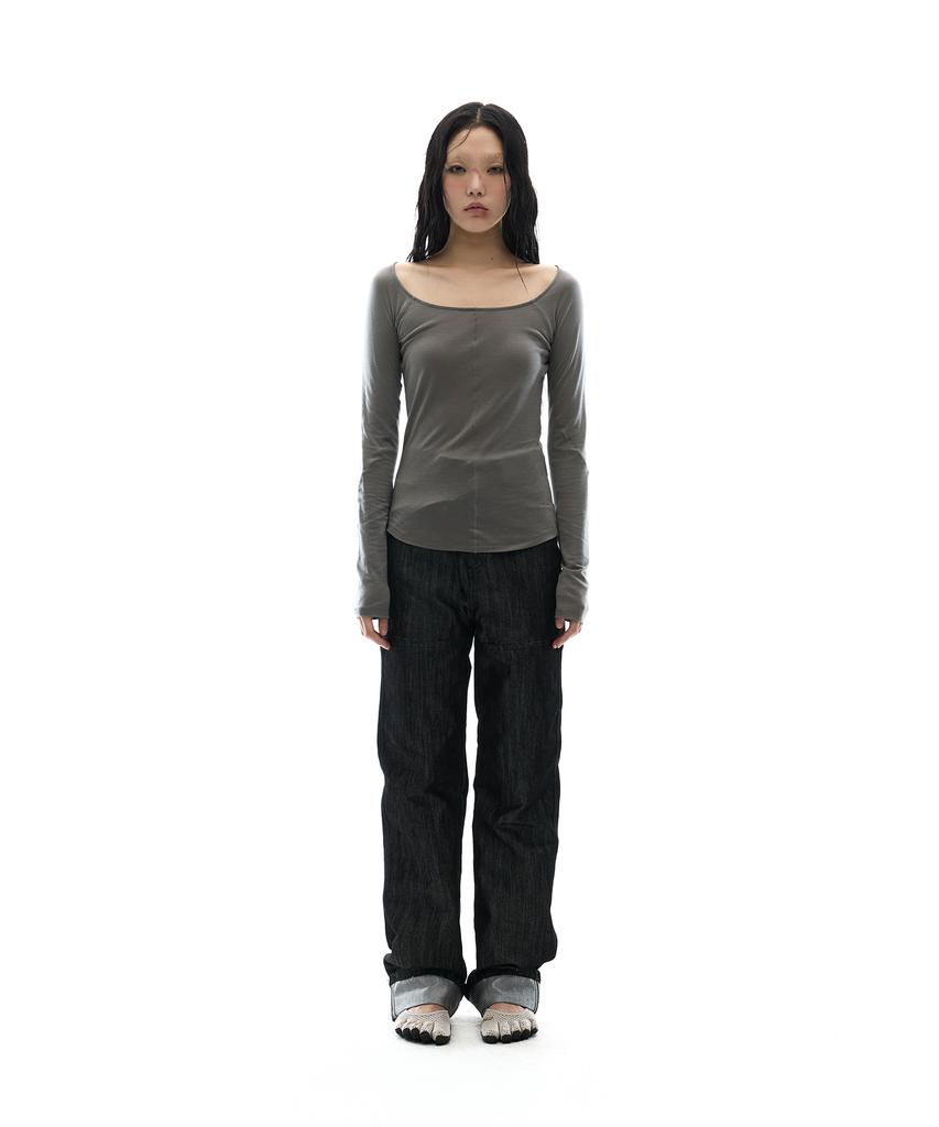 OJOS Flatseam Long Sleeve Top / Charcoal