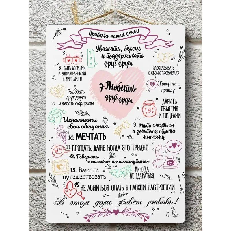 

Подарок для свадебной пары, Металлический настенный декор, Постер-знак «Любовь семьи» 30