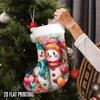 Christmas Decoration Fireplace Hanging Stocking1pc Festive Snowman Duo Christmas Stocking - Large Capacity Han