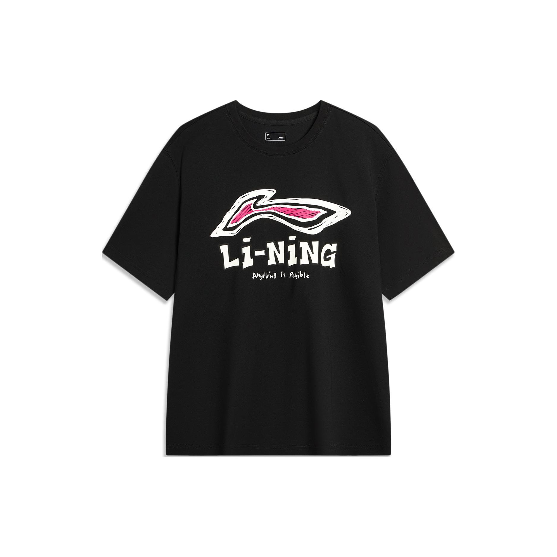 Мужская футболка LiNing с рукавами реглан, черная AHSU711-1 XL