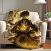 Game Genshin Impact Zhongli Blanket Warm Soft Suitable For Bedroom Sofa Bed Living Room Office Travel Camping Gifts