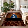 Anti‑Slip Crystal Velvet Floor Rug, Gorilla Tag Party Time Design Carpet for Indoor Living Bedroom Home Decoration