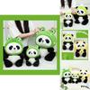 Adorable Panda Plush Toy With Frog Ice Cream And Bee Headpiece For Fun Gifts