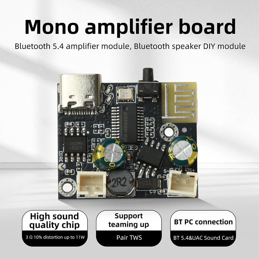 Bluetooth Audio Amplifier Board 5V 6.2W D-Class Mono Module with USB Input for DIY Portable Speaker Support EQ Adjustment On PC