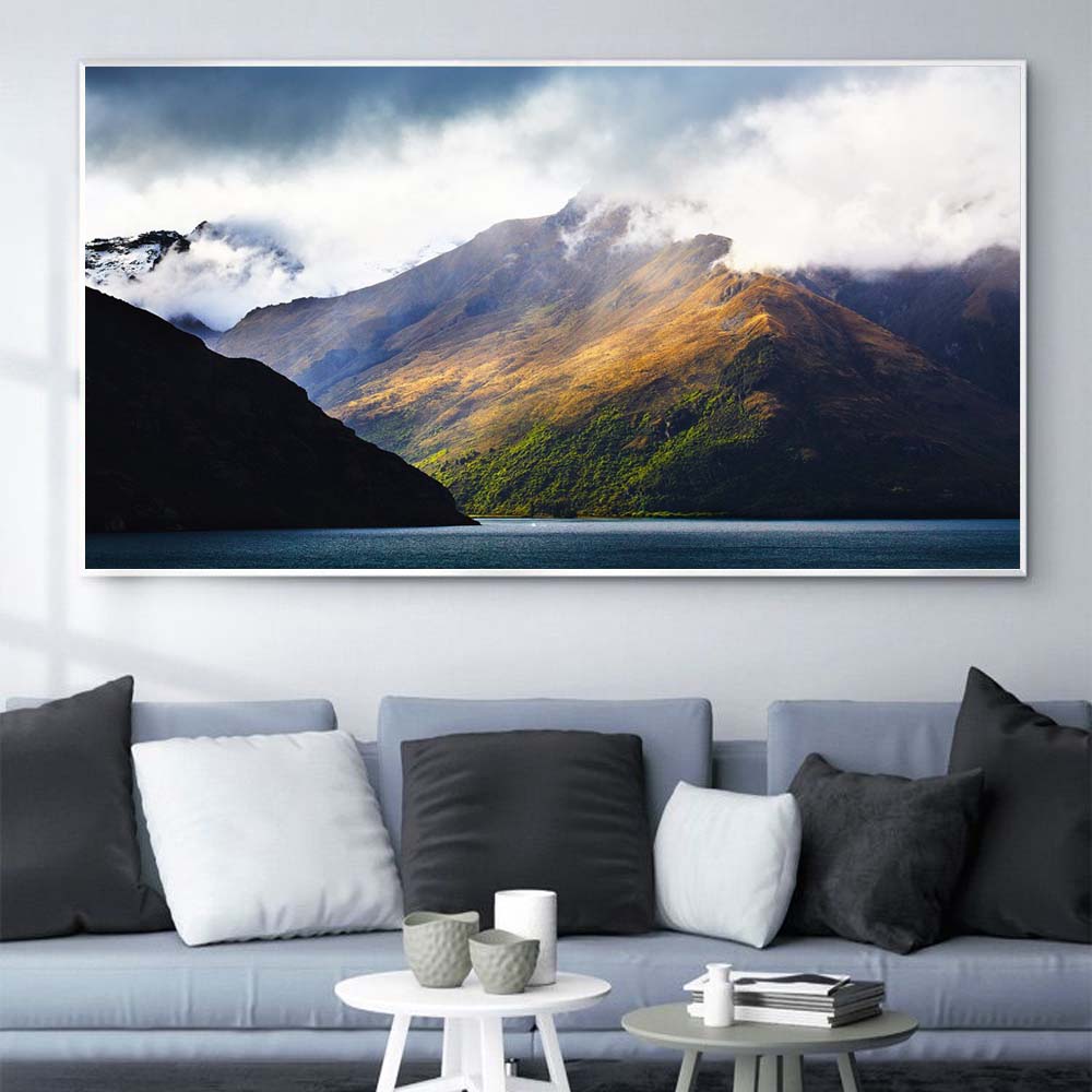 

Пейзаж маслом горный каньон река искусство холст картина гостиная коридор офис украшение дома фреска без рамки 20*40cm No Frame