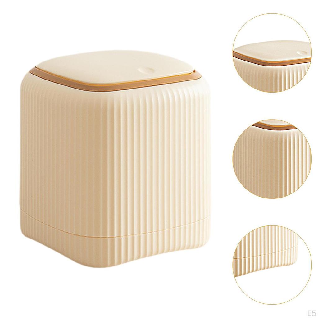 Cestino per rifiuti Countap Cestino Push Multiuso Pulsante 13.5x13.5x14.5 Cm Piccolo Contenitore per Riciclaggio