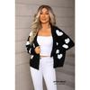 Women Knitted Cardigan Long Sleeve Autumn Winter Thin Top Love Valentine Day Versatile