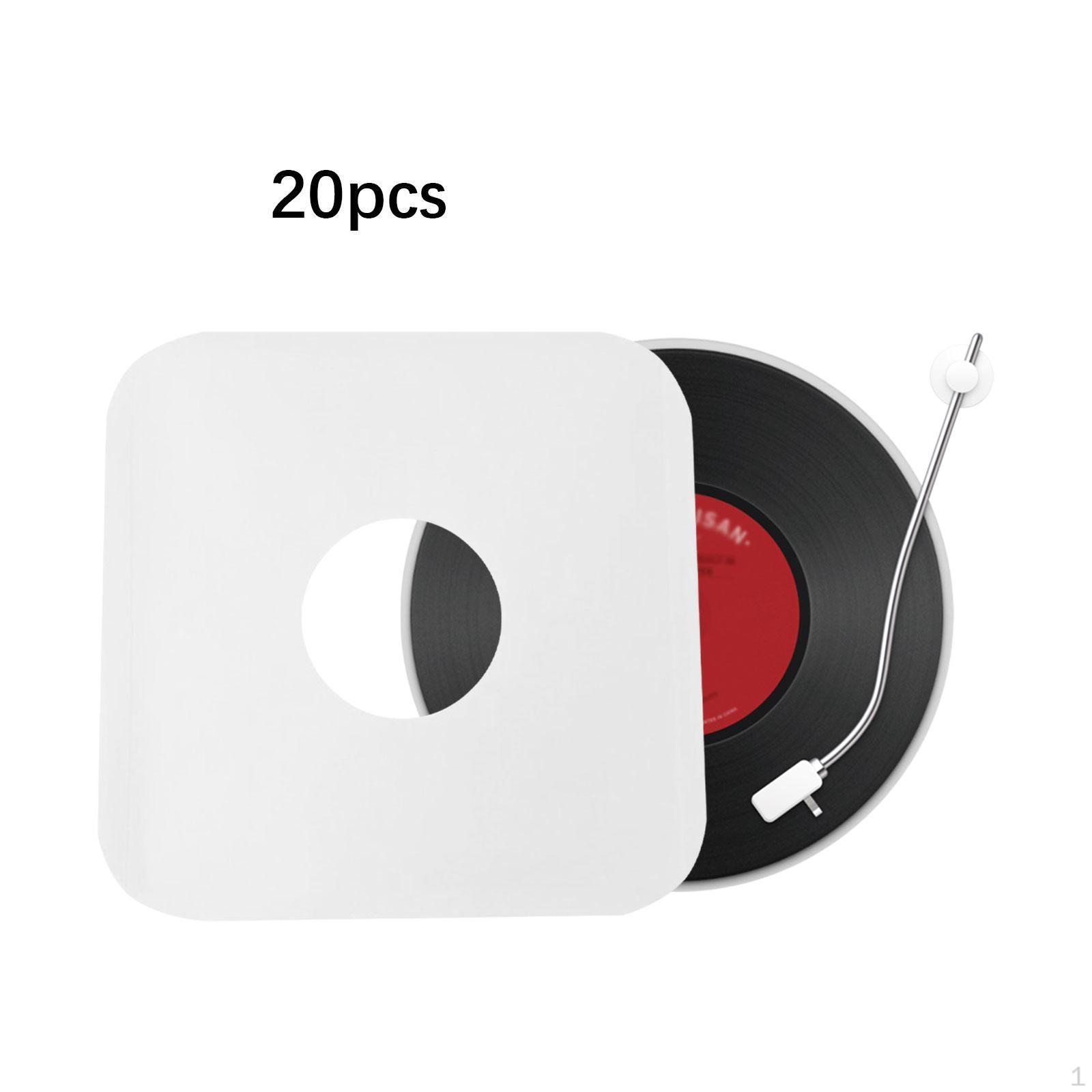 

20 штук Паперові внутрішні конверти Захисні чохли Легке вкладання Одинарні платівки Антистатична платівка 12in Round