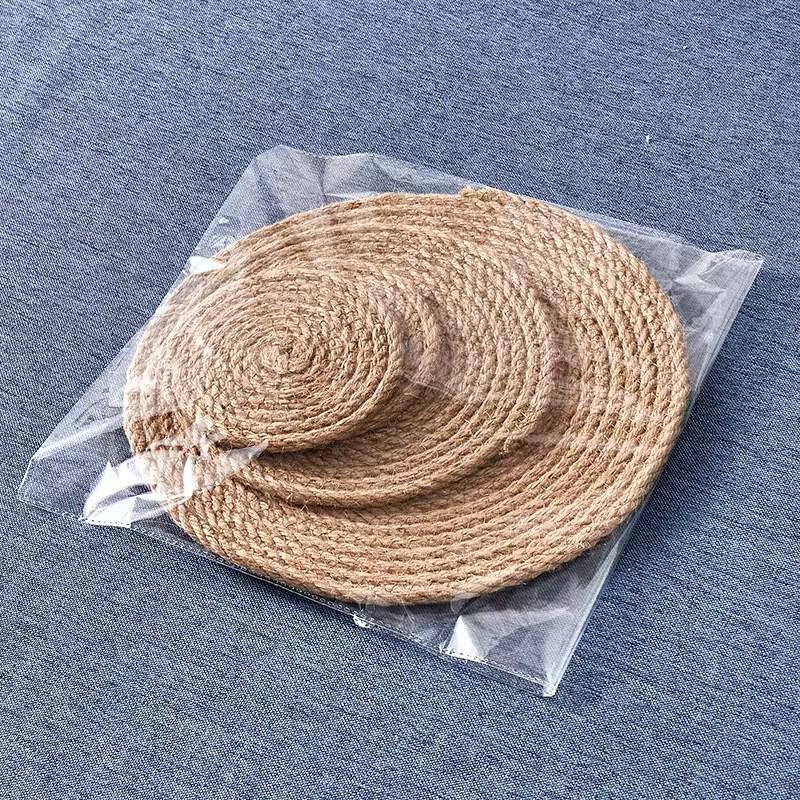 Straw Woven Placemat and Coaster Set – Heat Insulation, Cattail Design, Table Decoration Casserole Mat