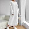 2025 Autumn/Winter Casual High-End Long-Sleeved Solid Color Round Neck Sweatshirt Dress